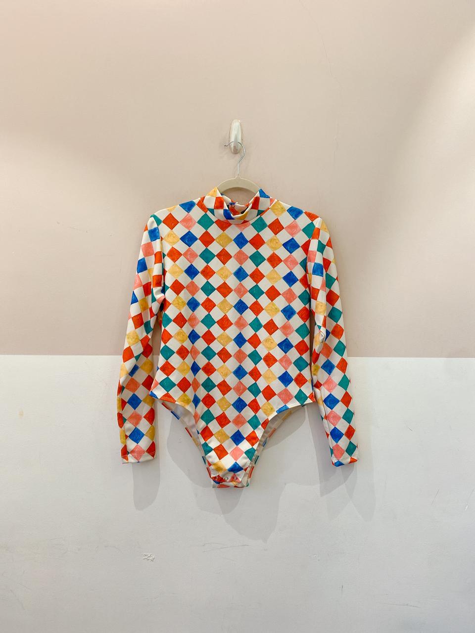 Body xadrez colorido Nuska M - Imagem 2