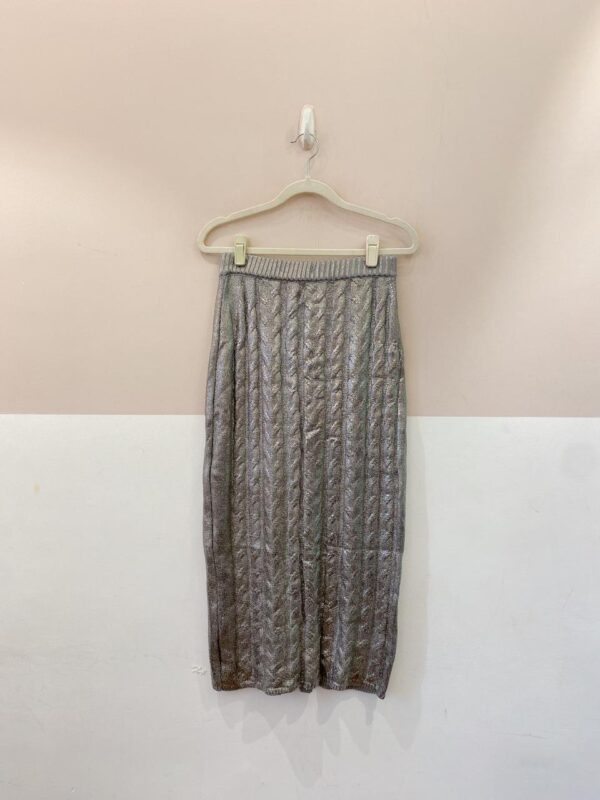 Saia midi tricot prata By NV 38