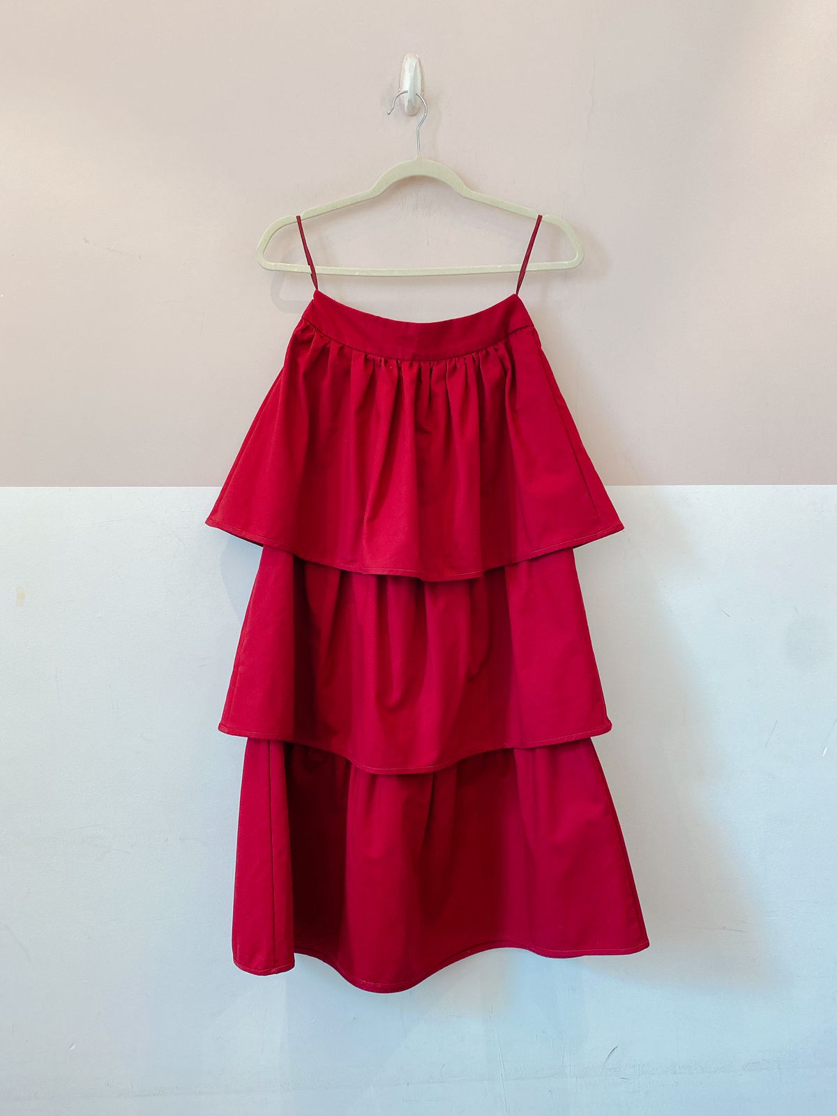 Saia midi vinho babados 40 - Imagem 2