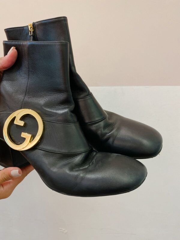 Bota preta cano curto Gucci 38 - Imagem 3