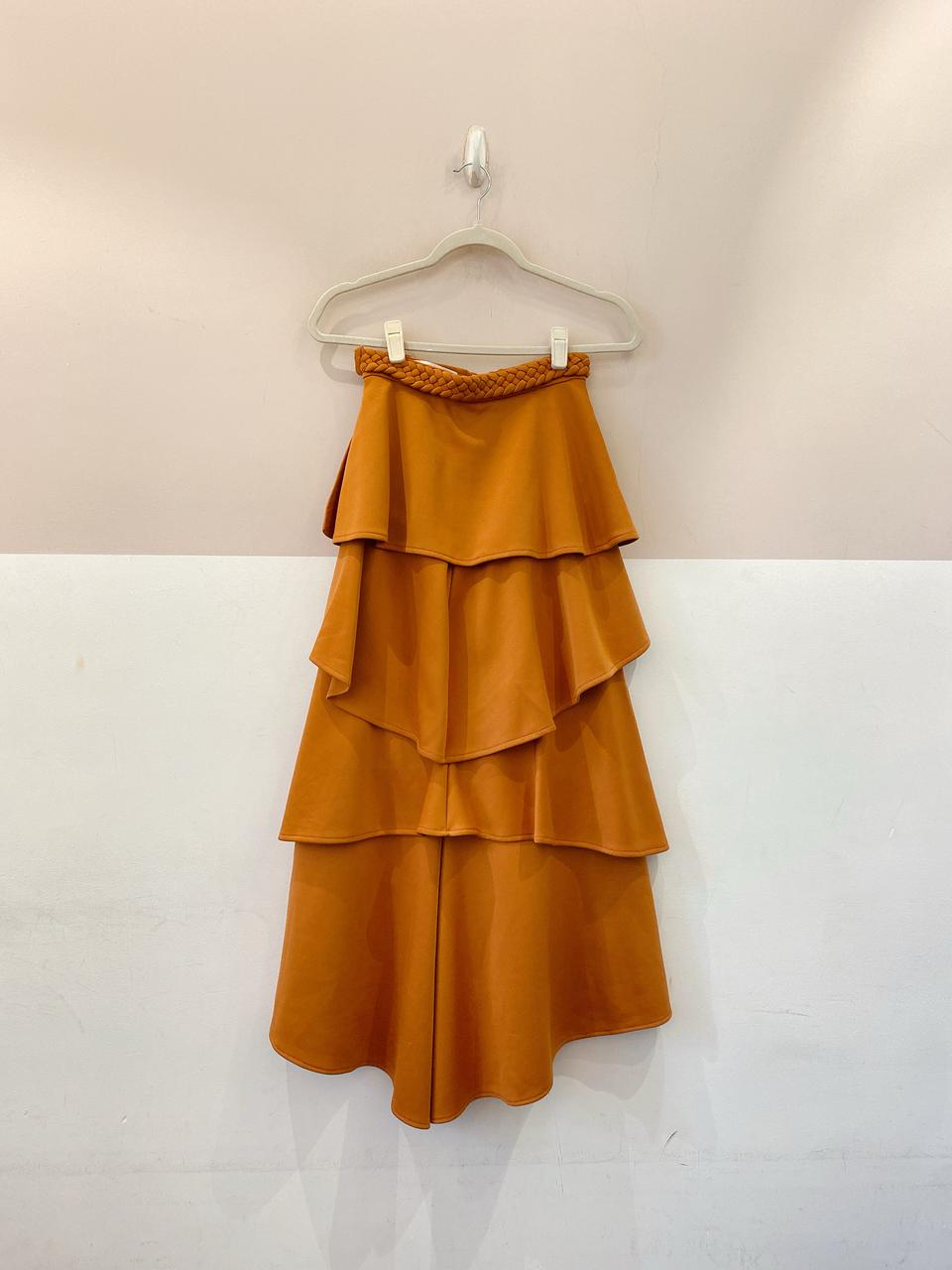 Saia midi terracota Luiza Botto PP - Imagem 2