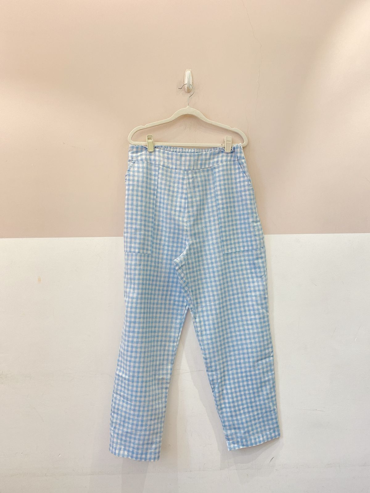 Calça vichy azul Villa Fashion G - Imagem 2