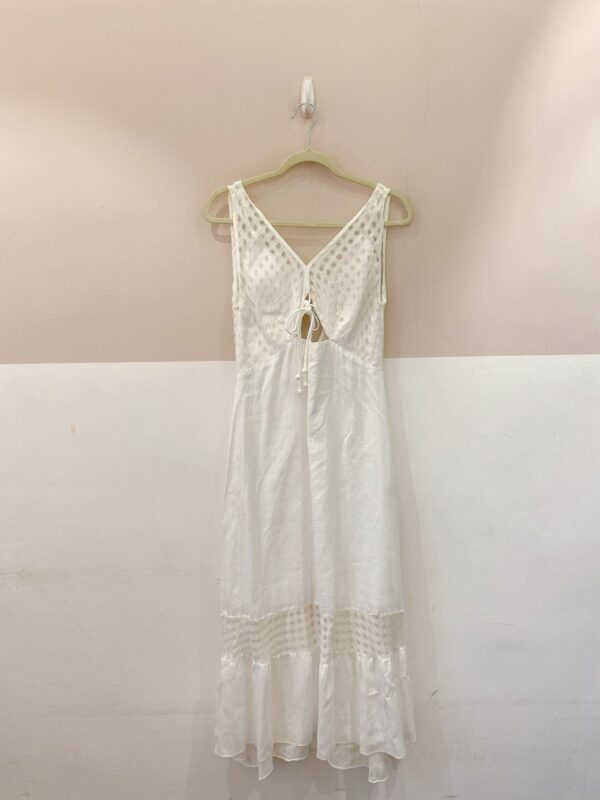 Vestido midi branco linho Abrand 38
