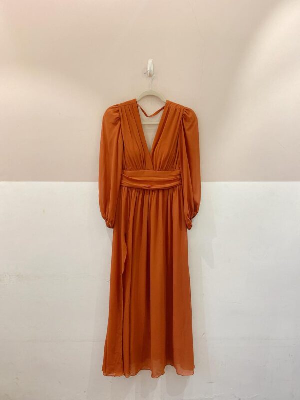 Vestido longo marrom Koji M