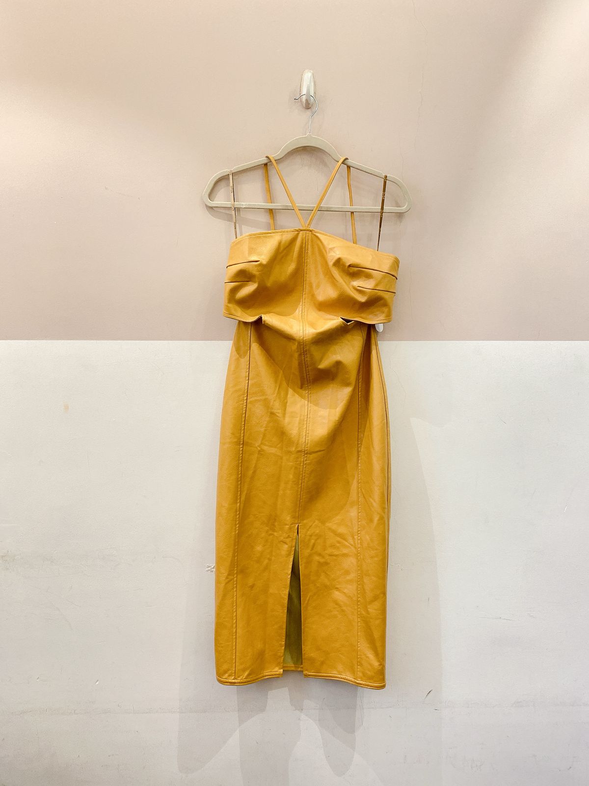 Vestido midi mostarda Open P - Imagem 2