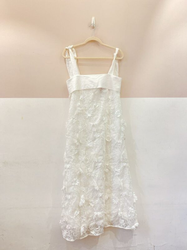 Vestido midi branco flores Nammos 40