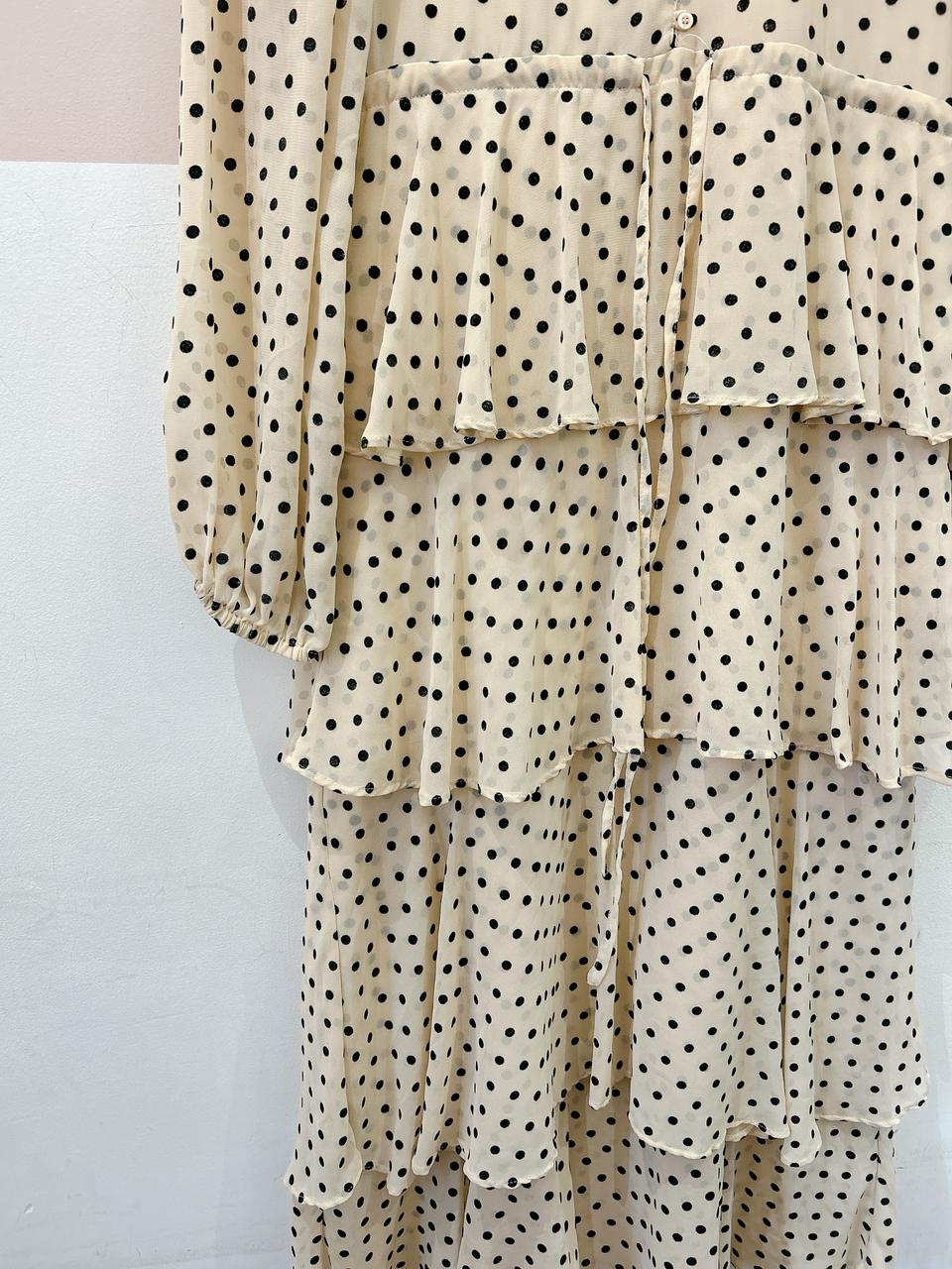 Vestido midi bege Zara P - Imagem 6