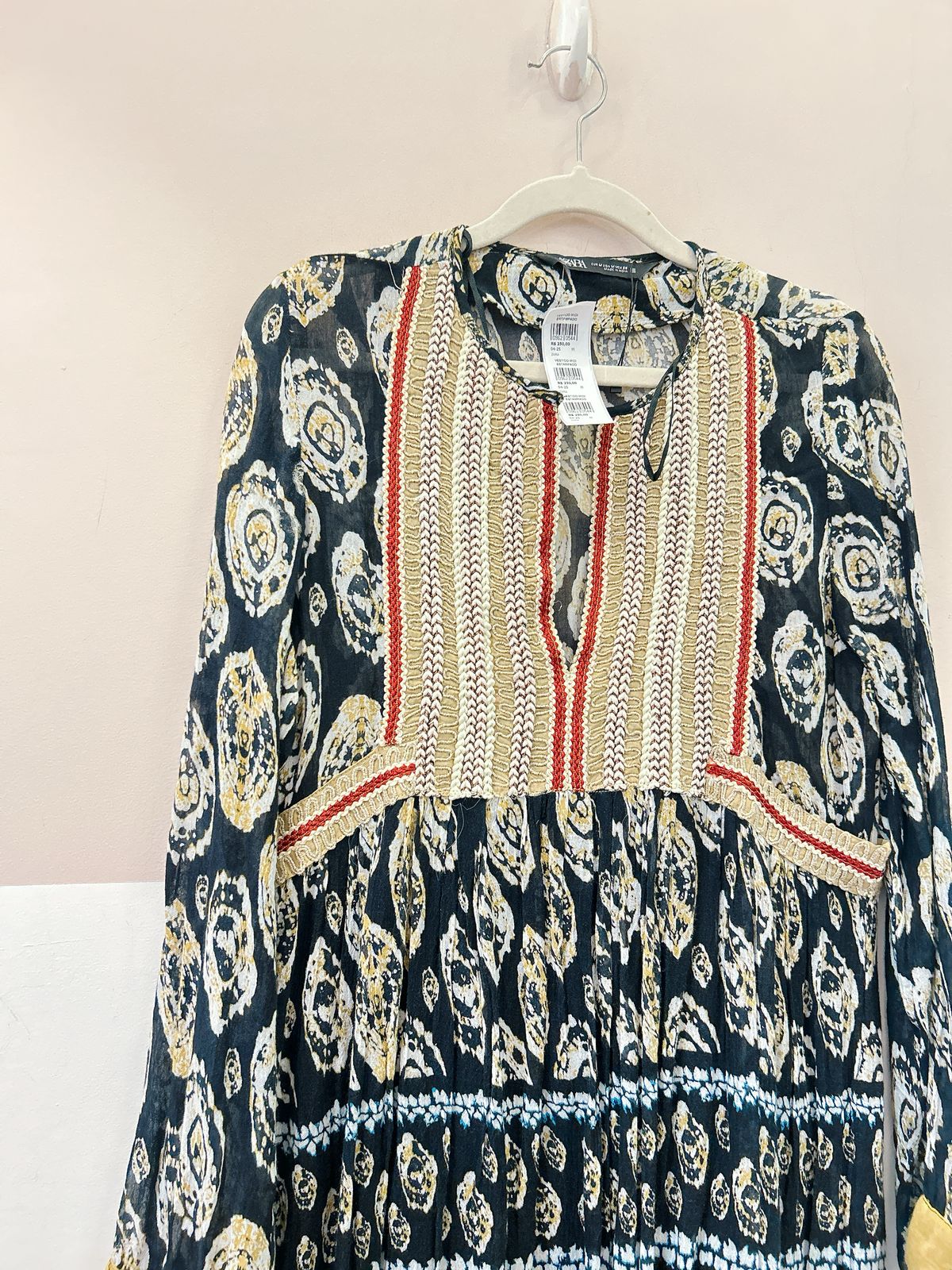 Vestido midi estampado Zara M - Imagem 6