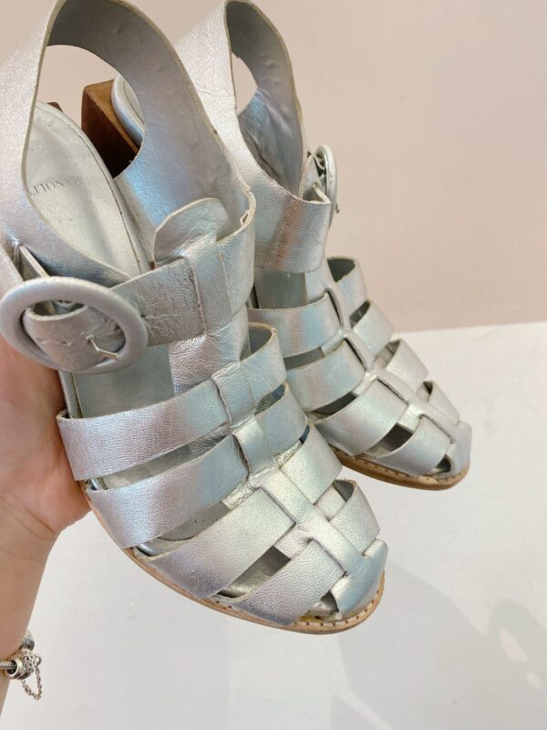 Sandália prata salto Manolita 34/35 - Imagem 5