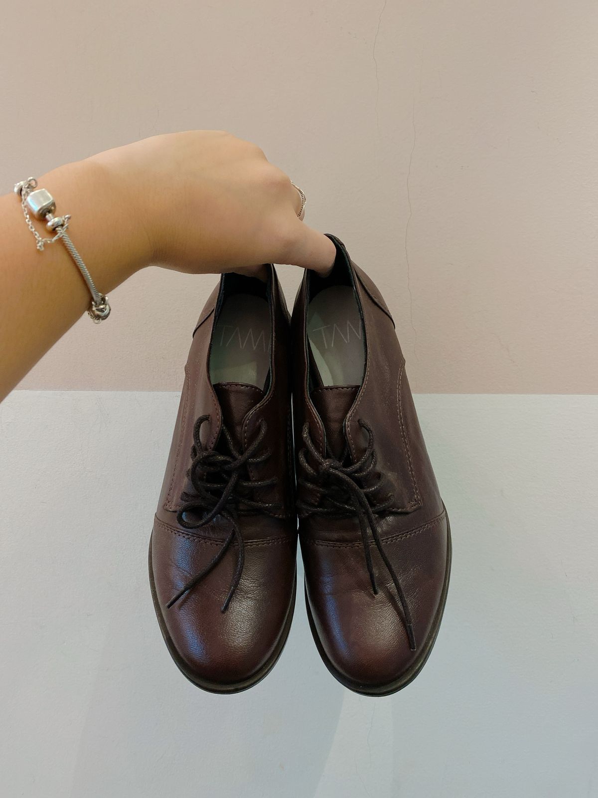 Oxford salto couro vinho Tami 36 - Imagem 2