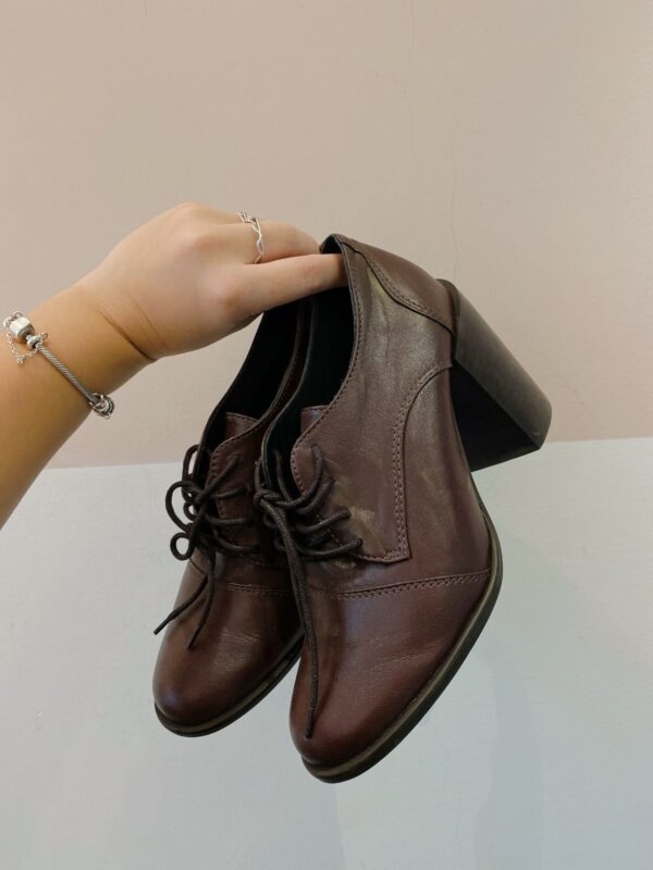 Oxford salto couro vinho Tami 36 - Imagem 5