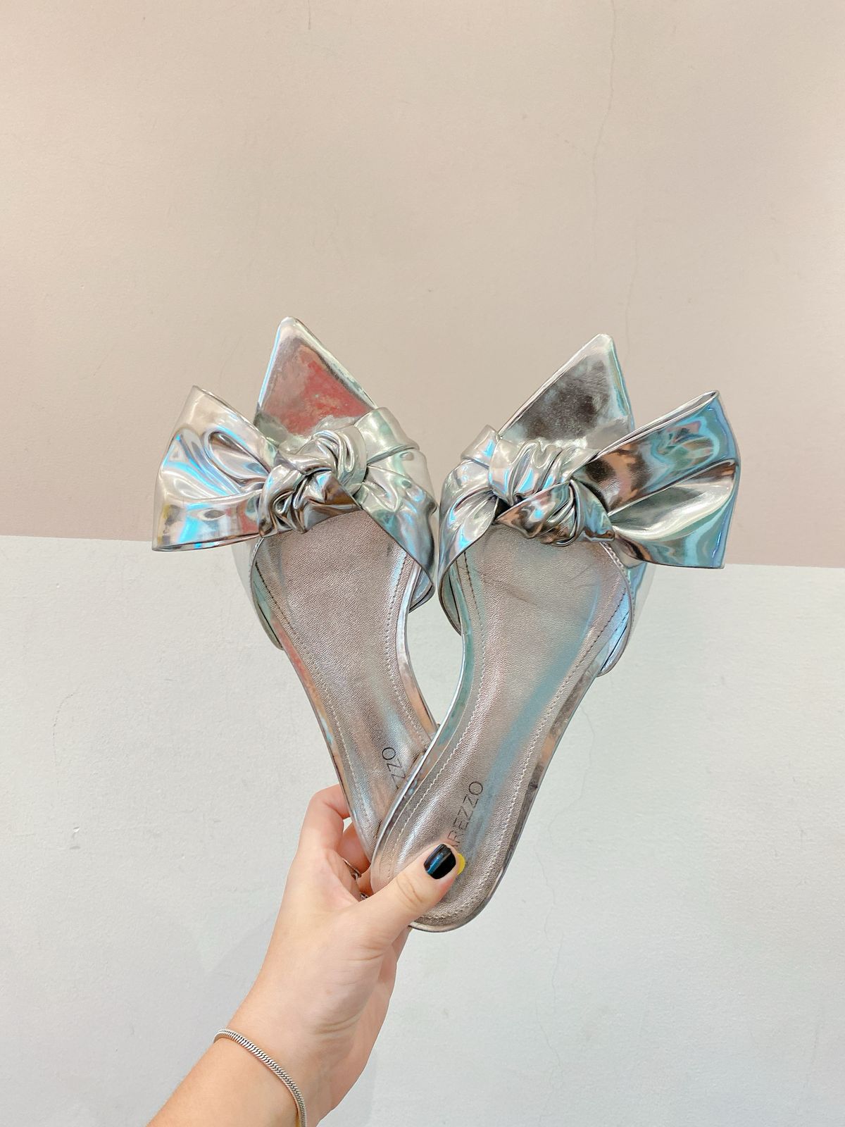 Rasteira prata Arezzo 37 - Imagem 2