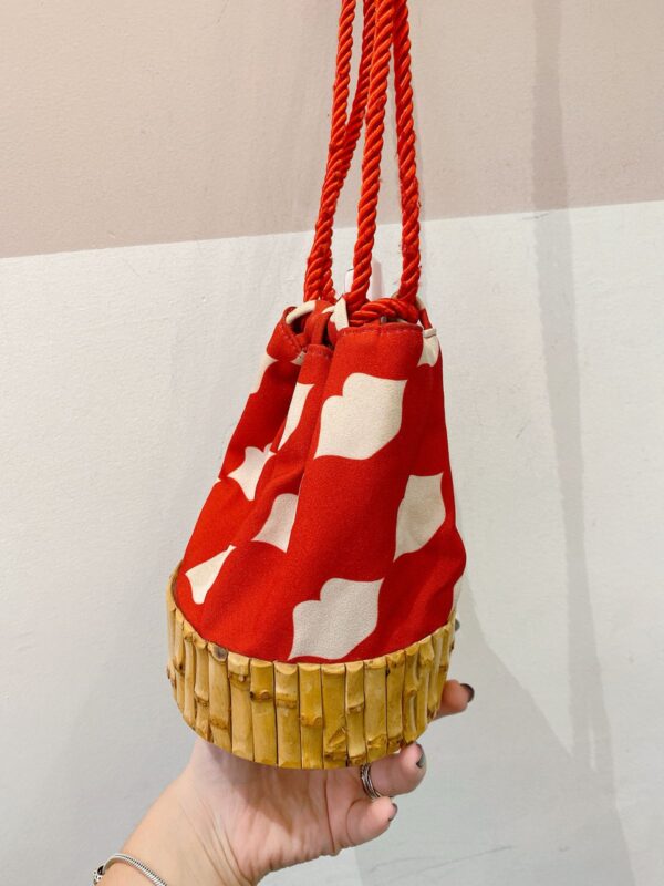 Bolsinha bambu e tecido Eva + Glorinha Paranaguá - Imagem 3