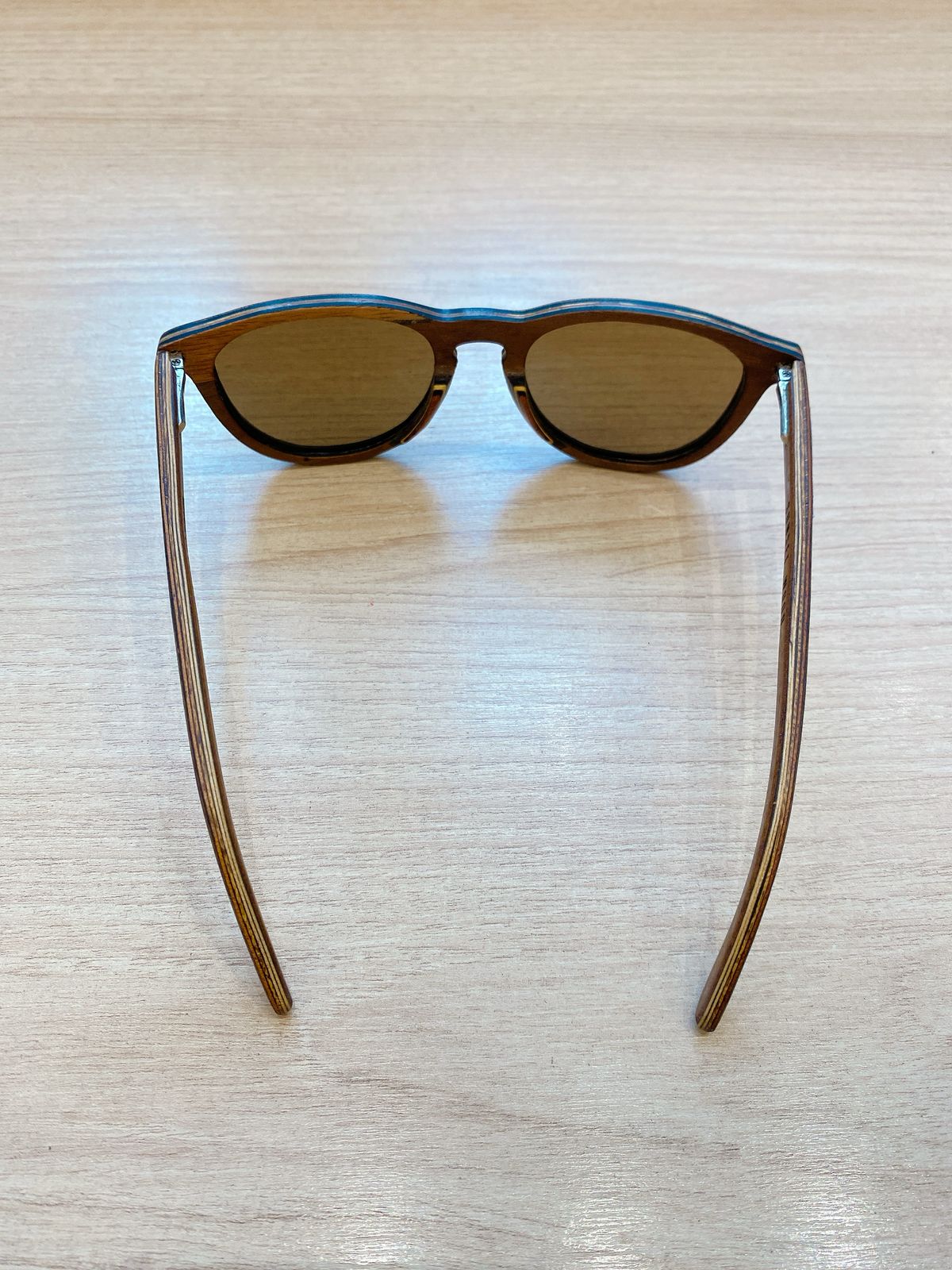 Óculos madeira/azul Sunset Wood - Imagem 4