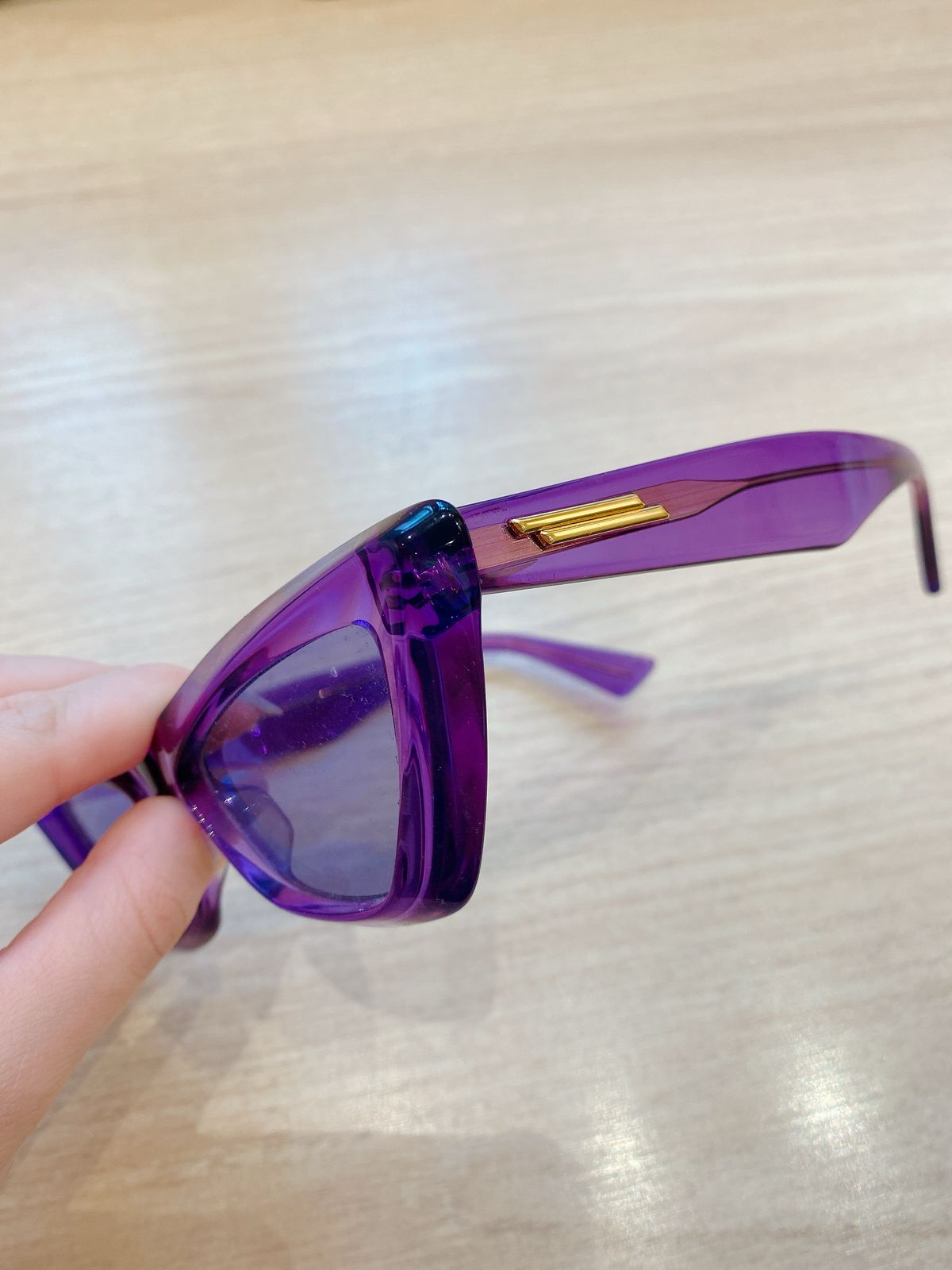 Óculos roxo Bottega - Imagem 6