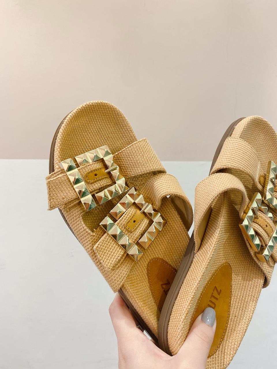 Papete palha fivelas Schutz 37 - Imagem 4