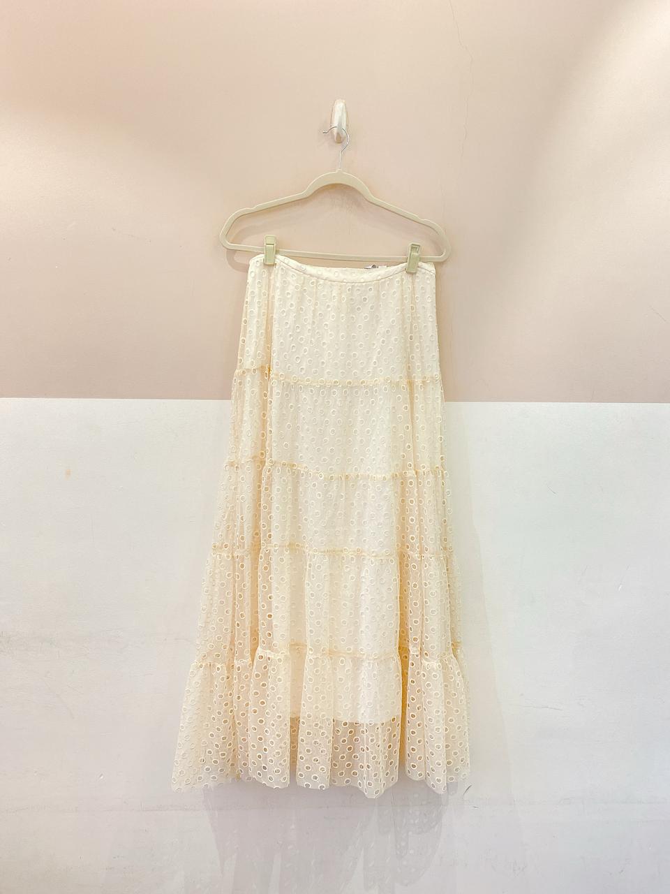 Saia longa off white renda Renner M - Imagem 2