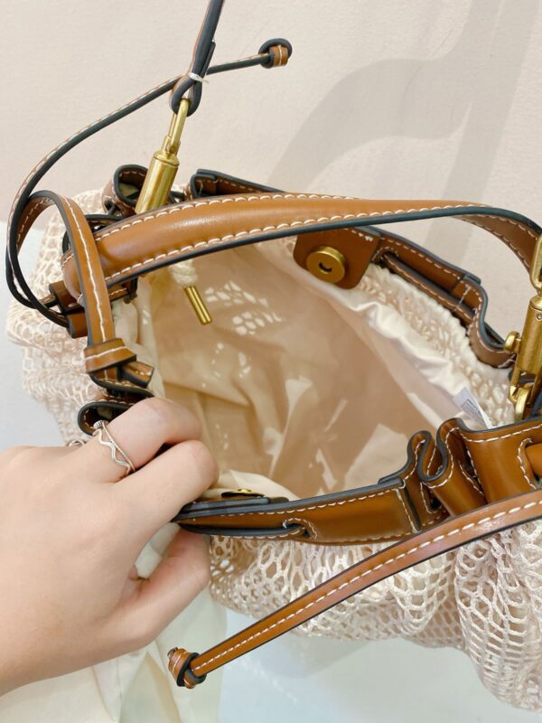 Bolsa rede off white marrom Zara - Imagem 6