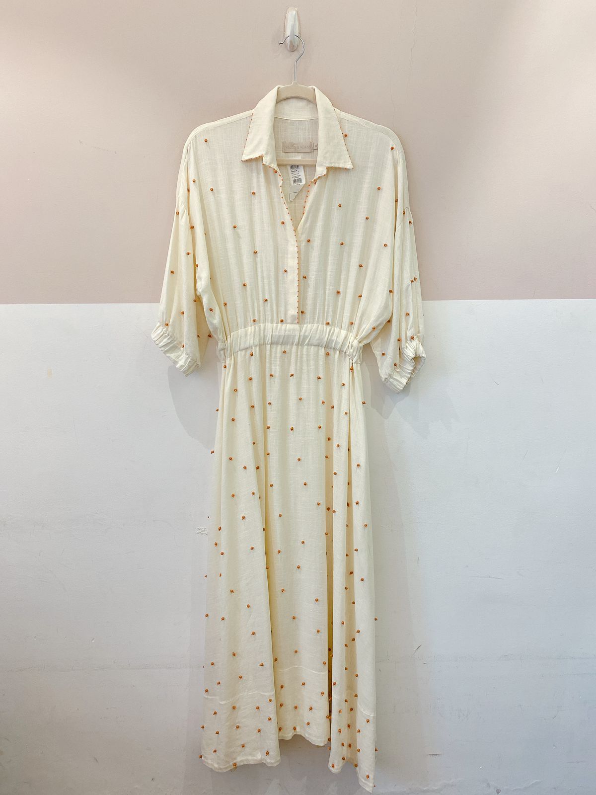 Vestido midi off bordado Valônia Veras M - Imagem 2