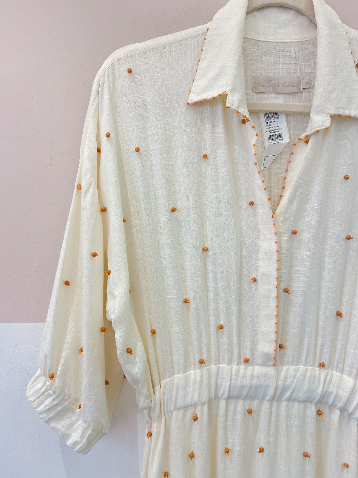 Vestido midi off bordado Valônia Veras M - Imagem 4