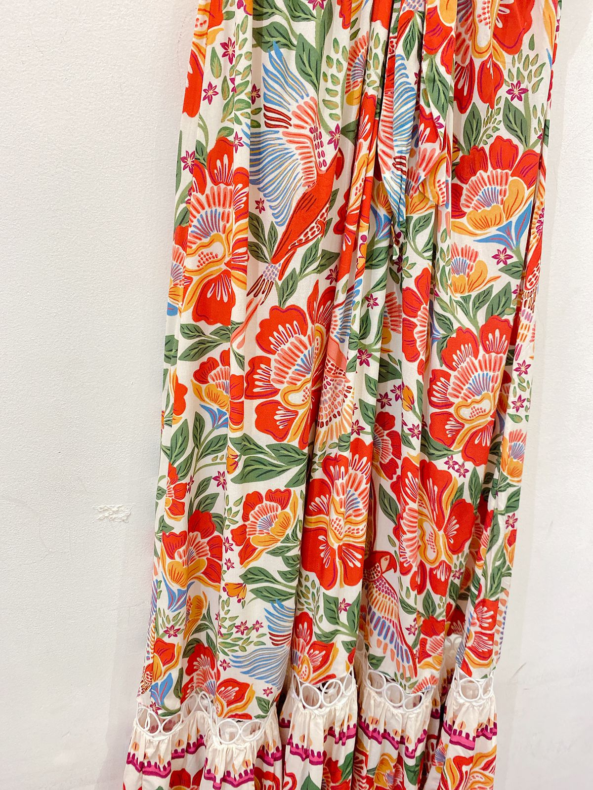 Vestido longo floral recortes Farm P - Imagem 6