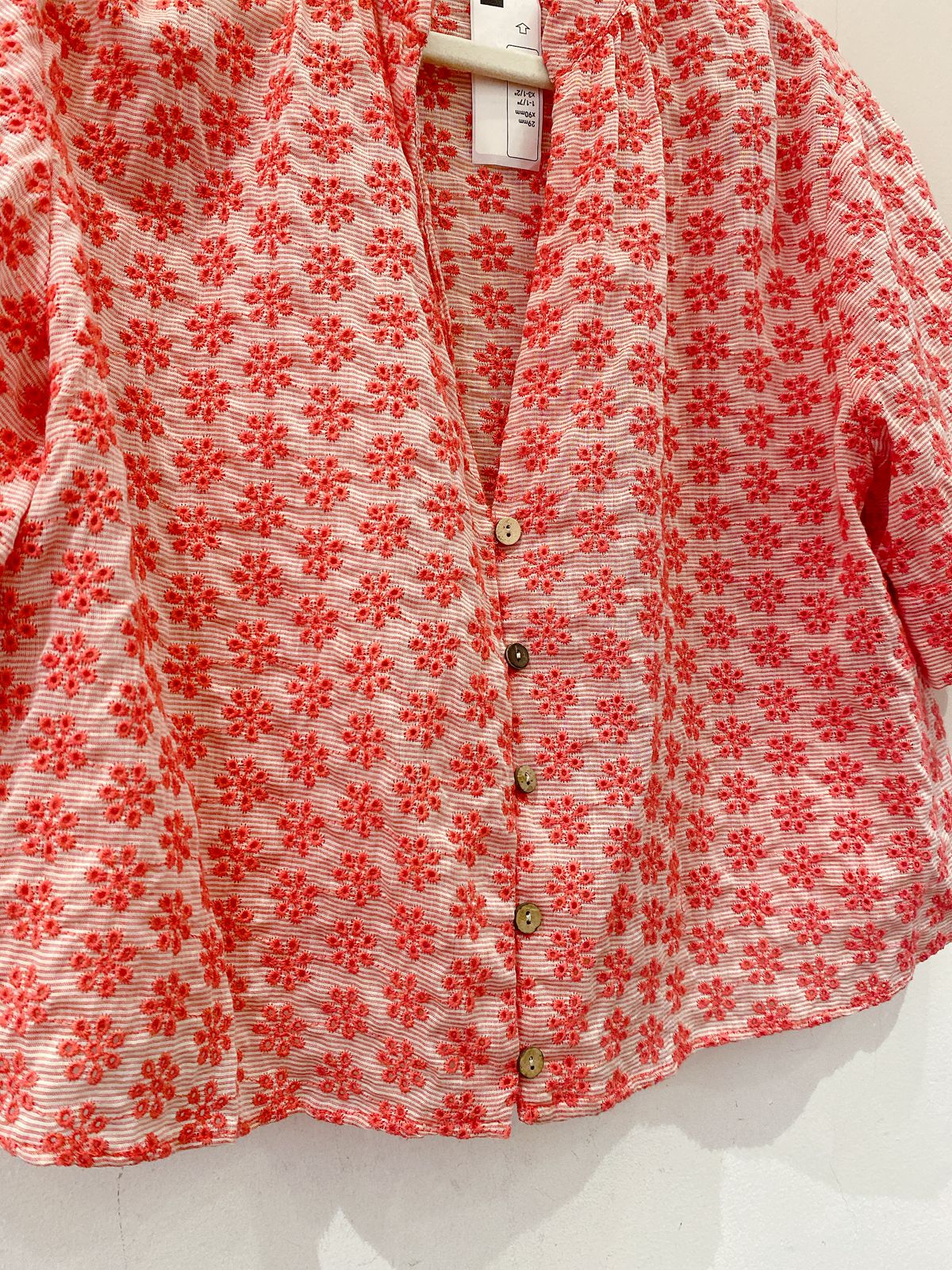 Blusa laise rosa flores Zara M - Imagem 6