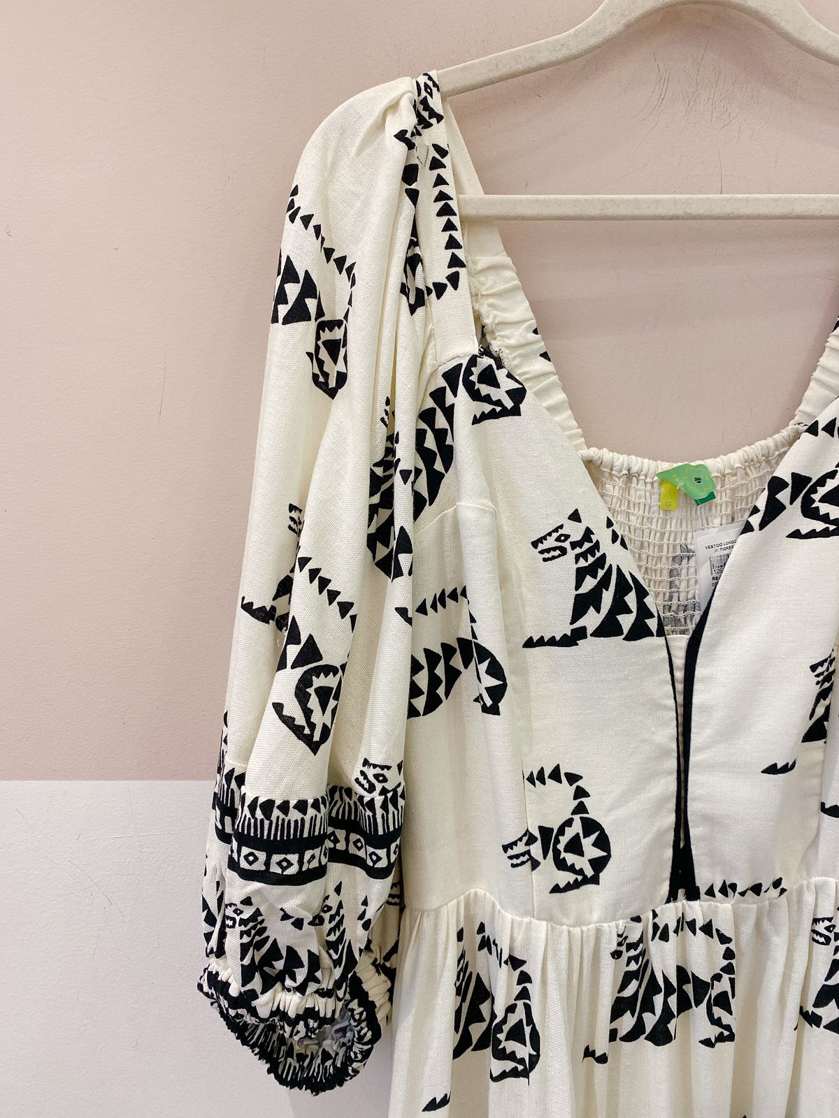 Vestido longo p&b tigres Farm G - Imagem 4