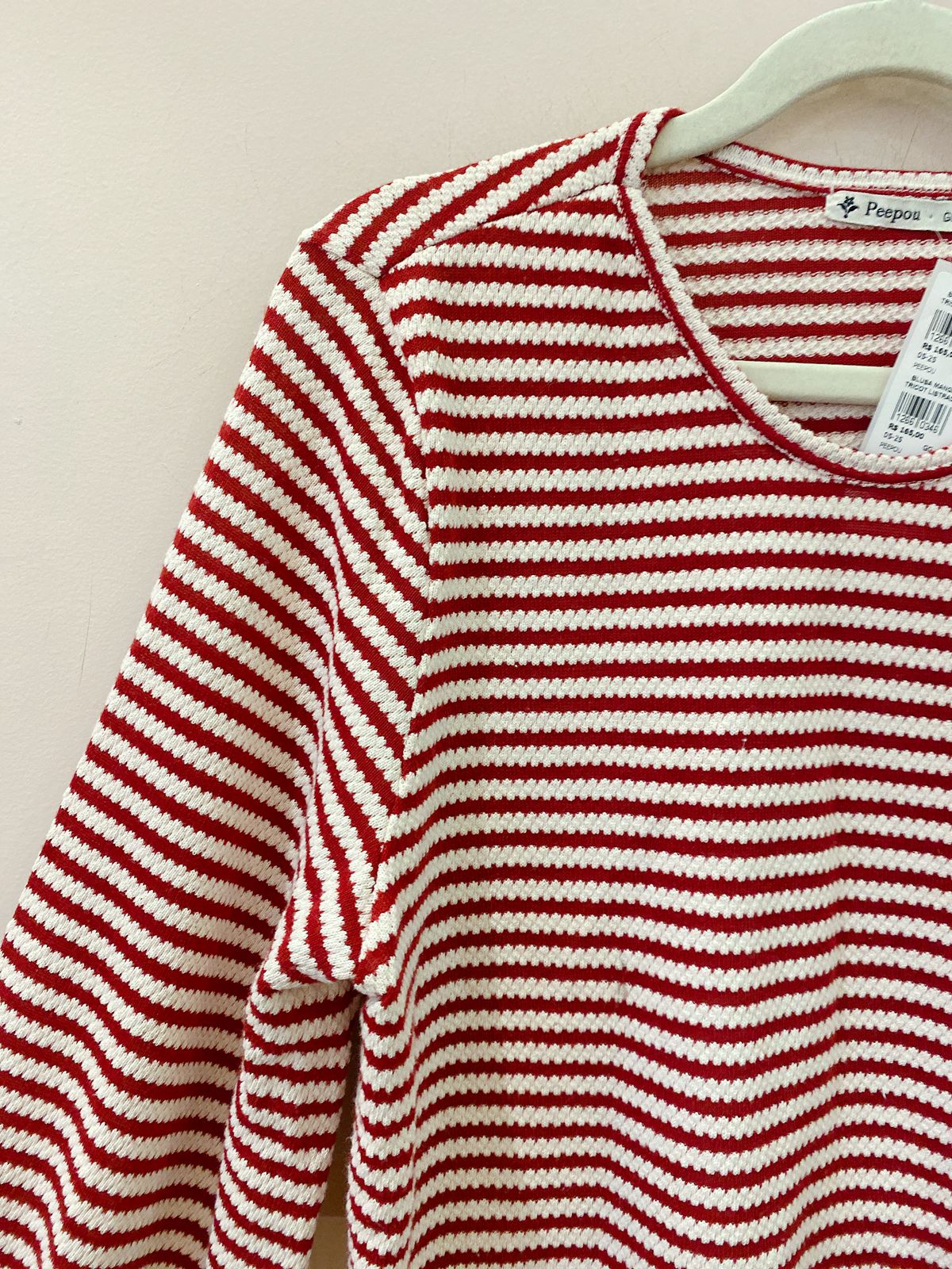 Blusa tricot manga listrada Peepou GG - Imagem 2