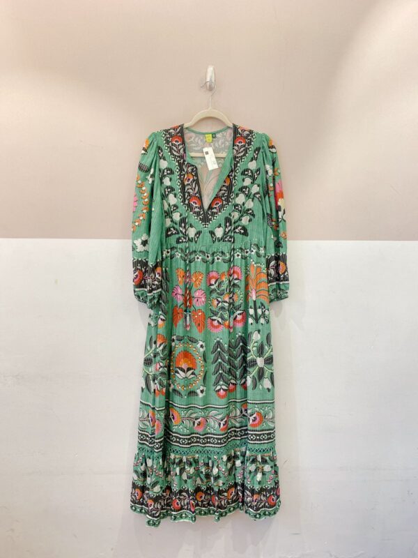 Vestido verde estampado cajus Farm G