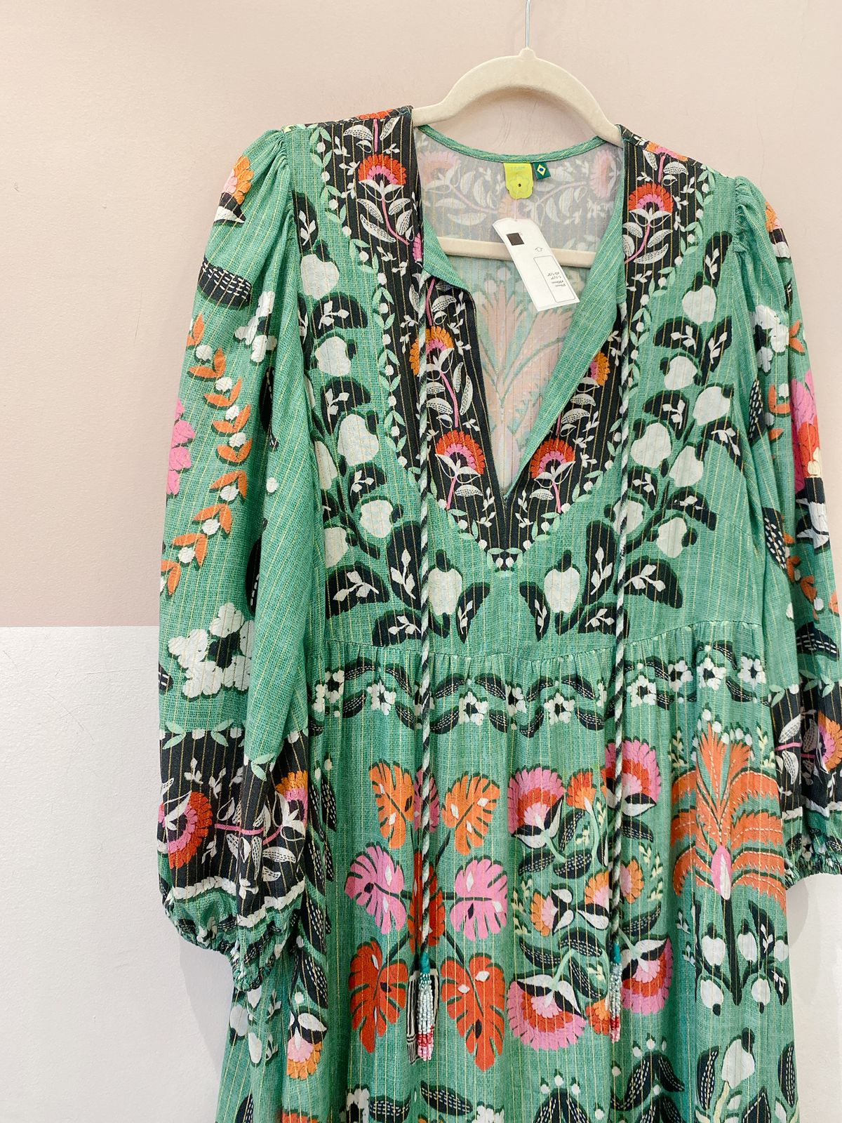 Vestido verde estampado cajus Farm G - Imagem 8