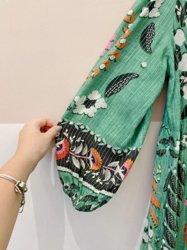 Vestido verde estampado cajus Farm G - Imagem 3