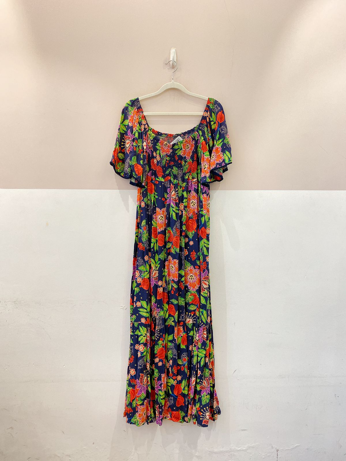 Vestido midi busto lastéx estampado Cantão GG - Imagem 2