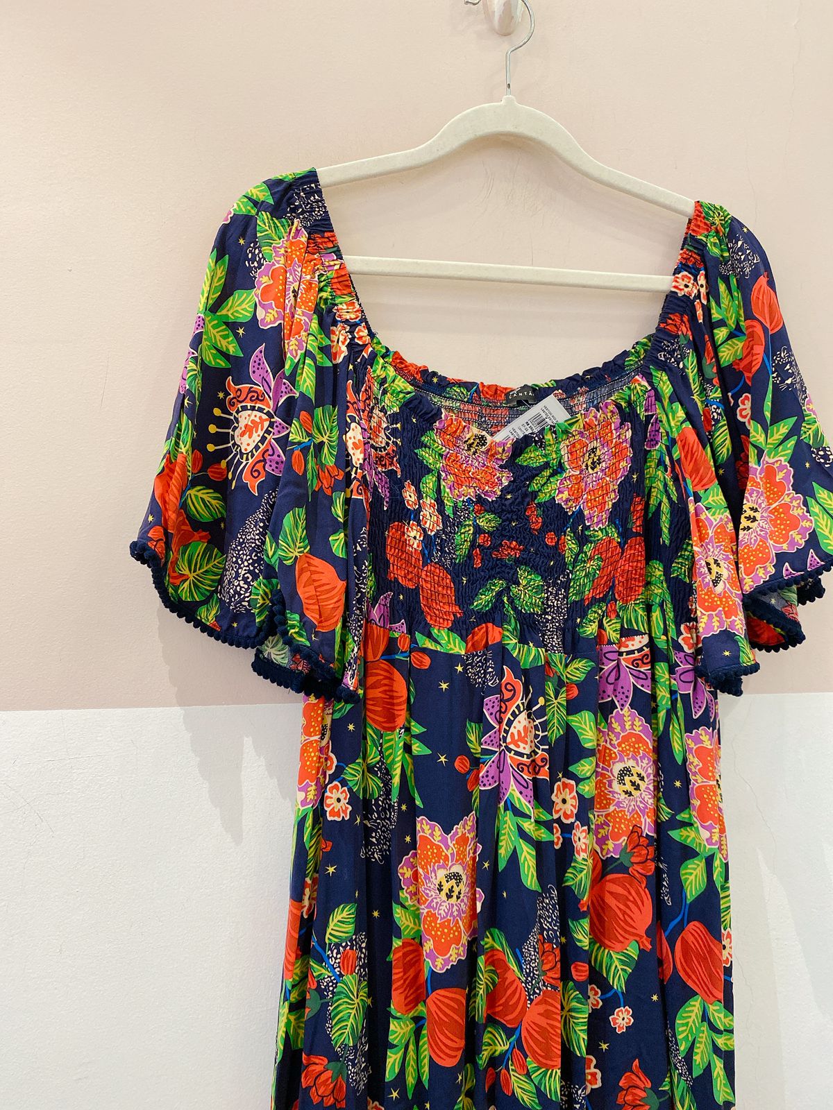 Vestido midi busto lastéx estampado Cantão GG - Imagem 4