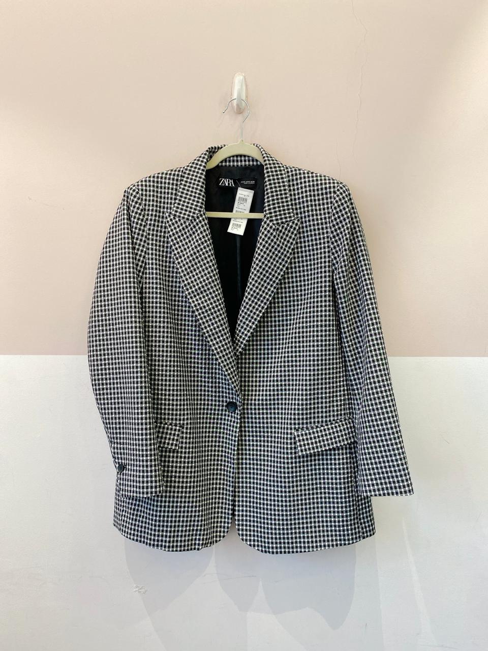 Blazer vichy p&b Zara 42 - Imagem 2