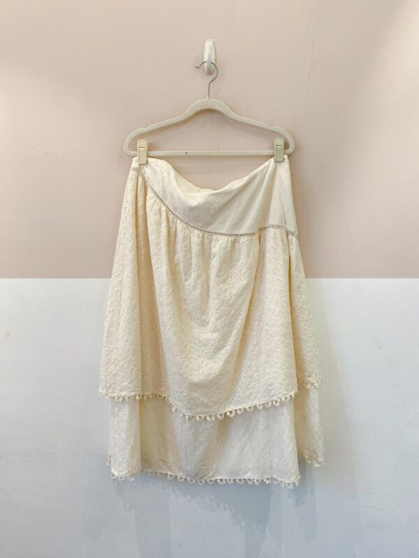 Saia midi off white laise Farm G