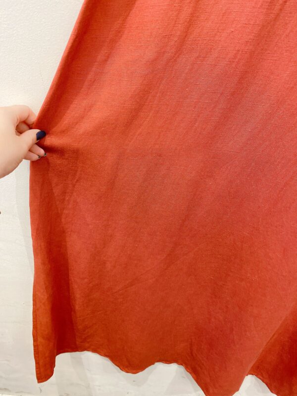 Vestido midi rosa antigo bordado Maria Filó M - Imagem 5