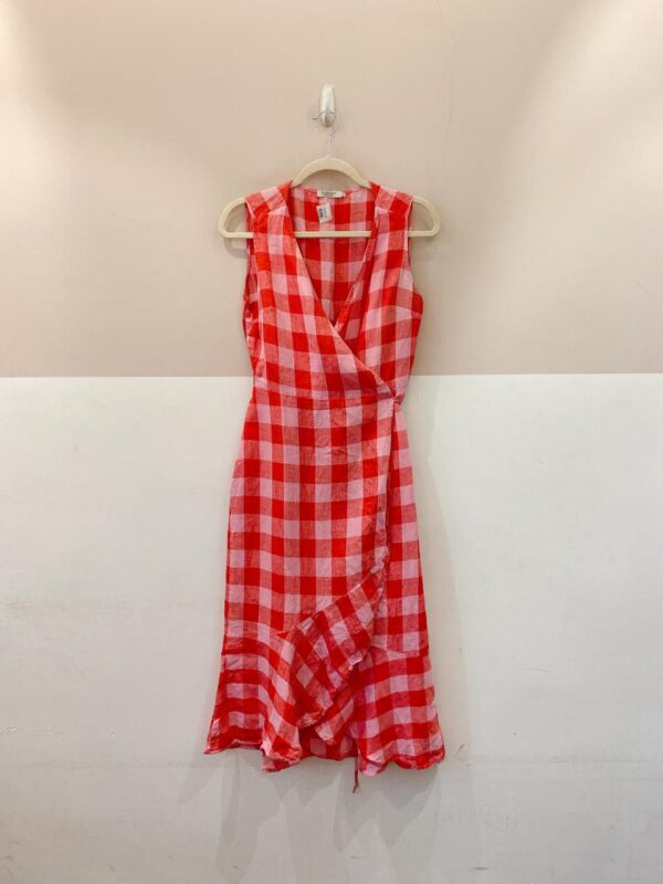 Vestido midi linho quadriculado Richards 38