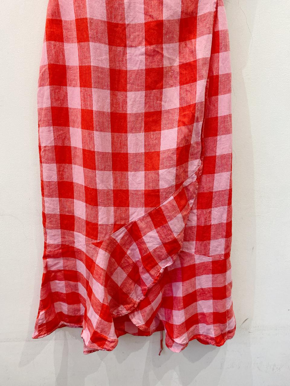 Vestido midi linho quadriculado Richards 38 - Imagem 6