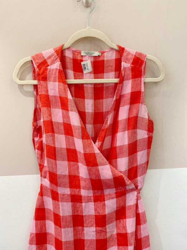 Vestido midi linho quadriculado Richards 38 - Imagem 3