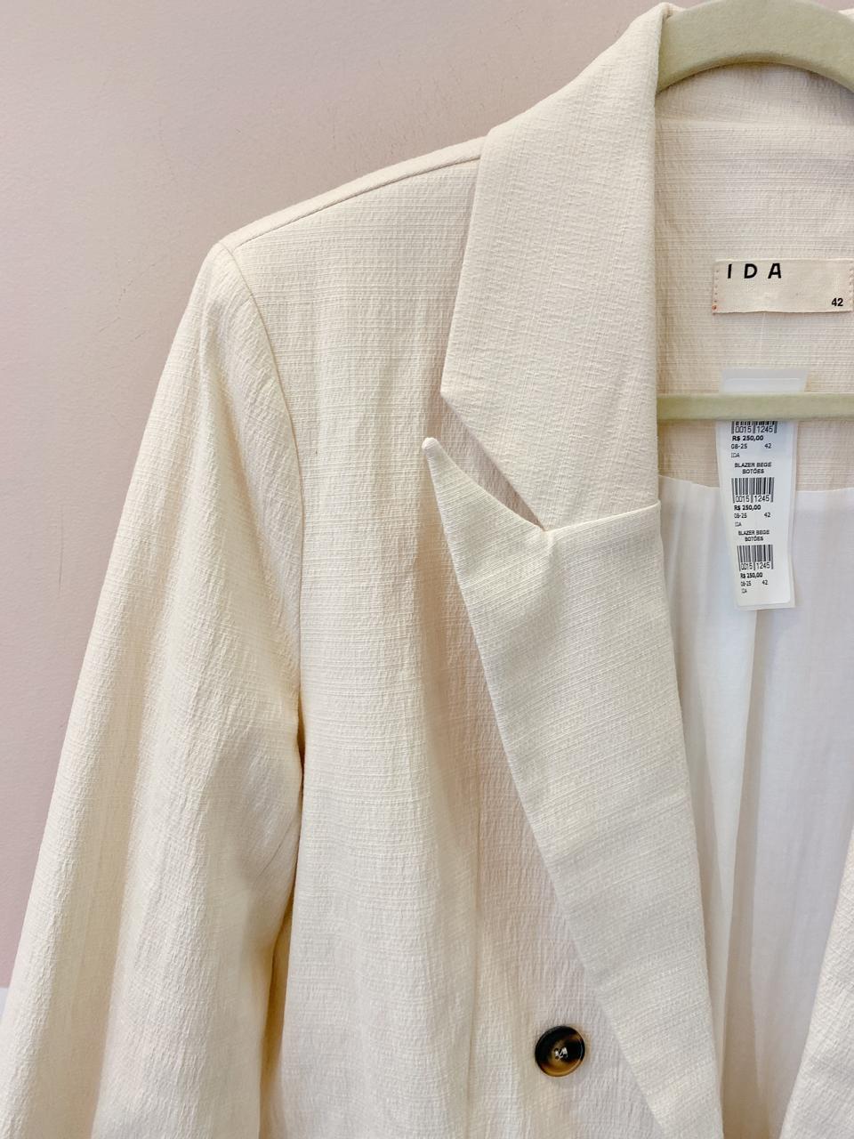 Blazer bege botões Ida 42 - Imagem 2