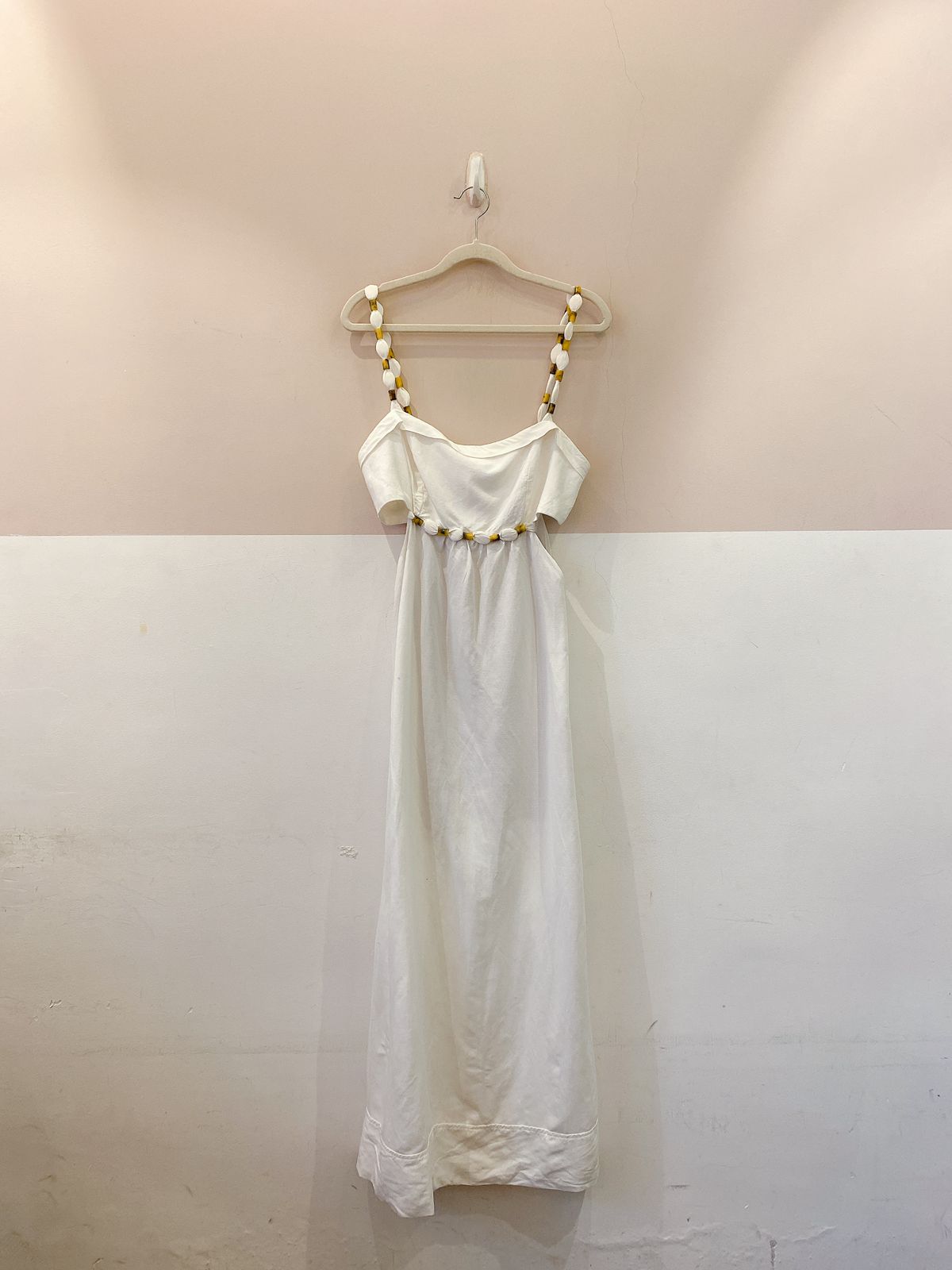 Vestido midi branco recorte Vix M - Imagem 2