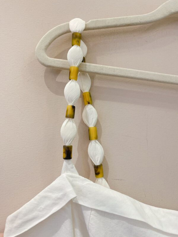 Vestido midi branco recorte Vix M - Imagem 7