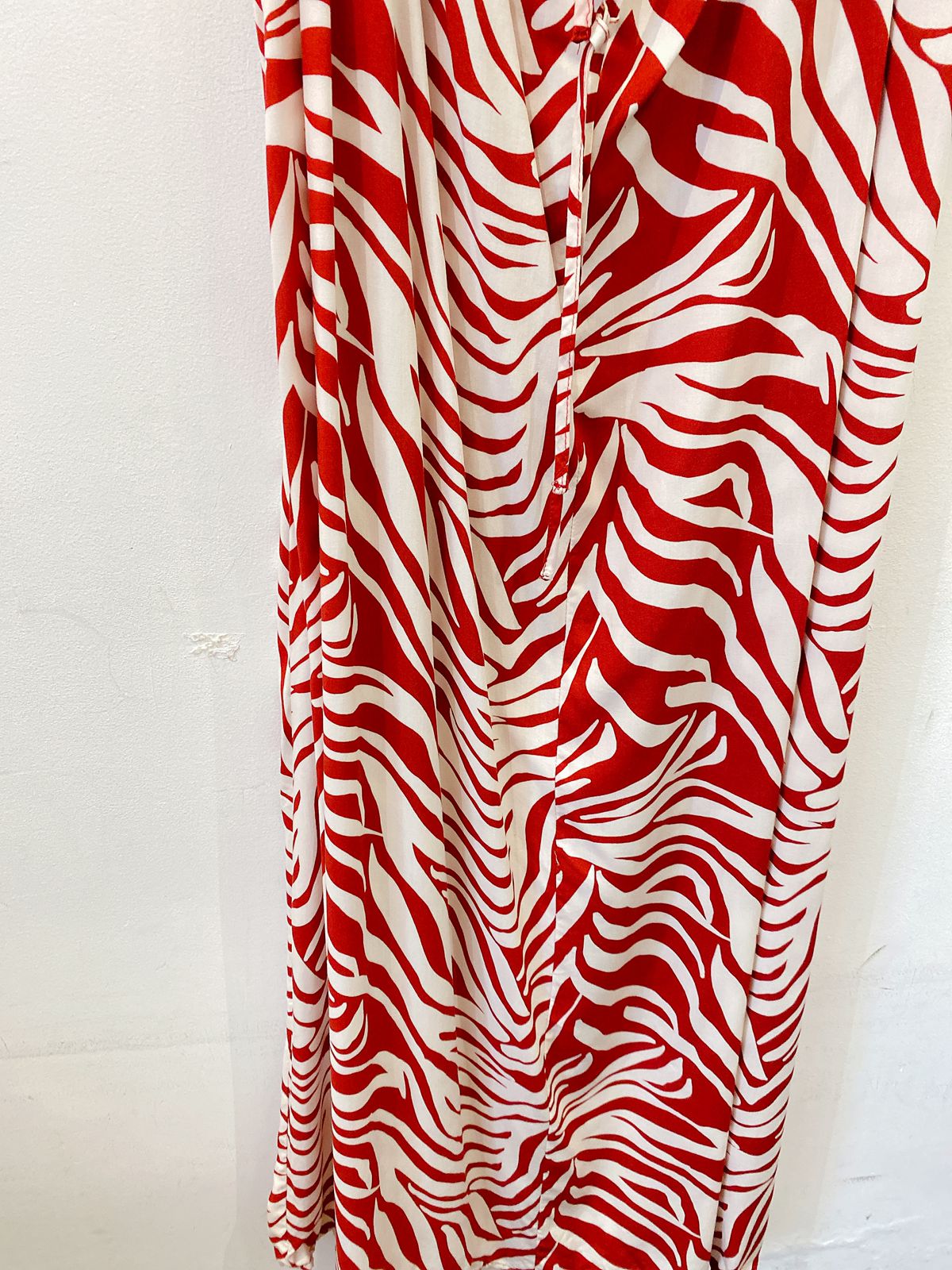 Vestido midi estampado vermelho Maria Filó GG - Imagem 4