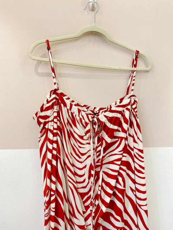 Vestido midi estampado vermelho Maria Filó GG - Imagem 5