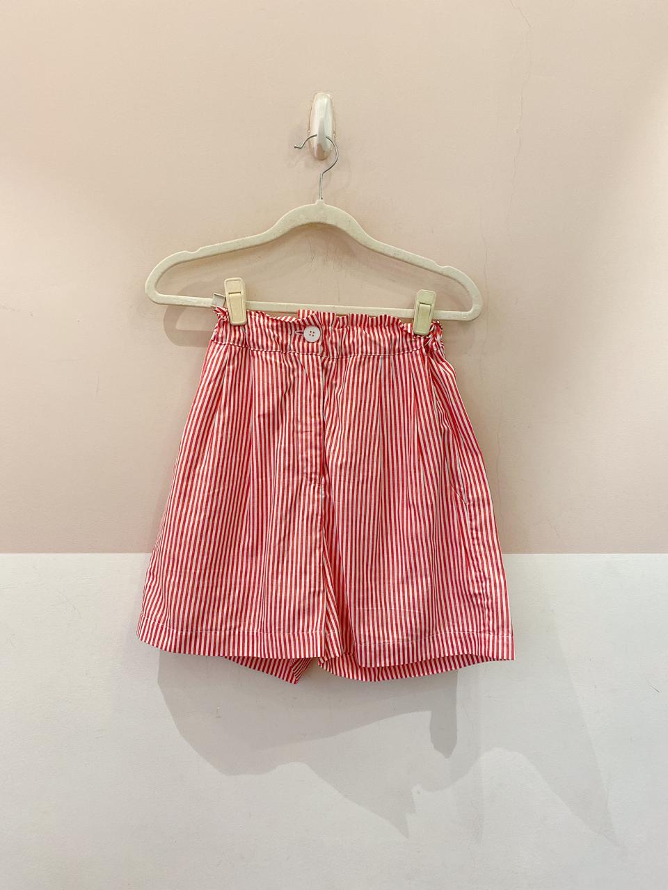 Short listrado Café em Flor PP - Imagem 2