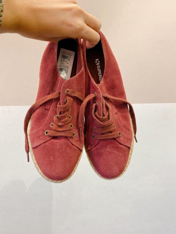 Tênis flatform suede vinho sisal Superga 39