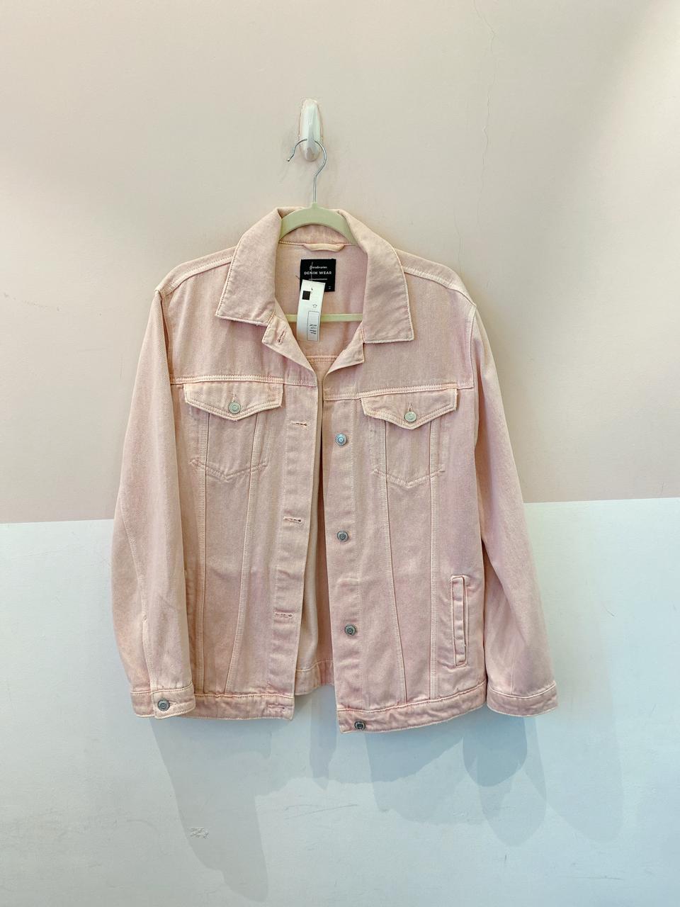 Jaqueta jeans rosé Stradivarius M - Imagem 2