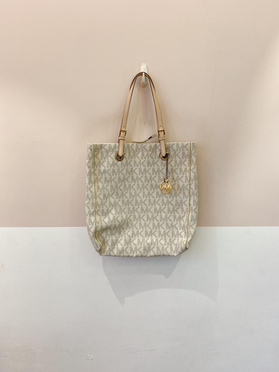 Bolsa tote MK jet set off white Michael Kors