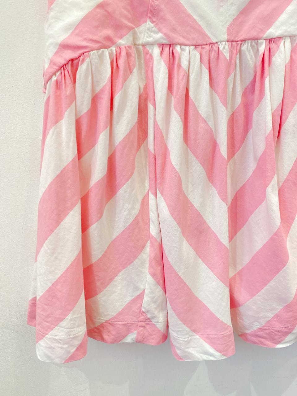 Vestido curto listrado rosa Farm M - Imagem 6