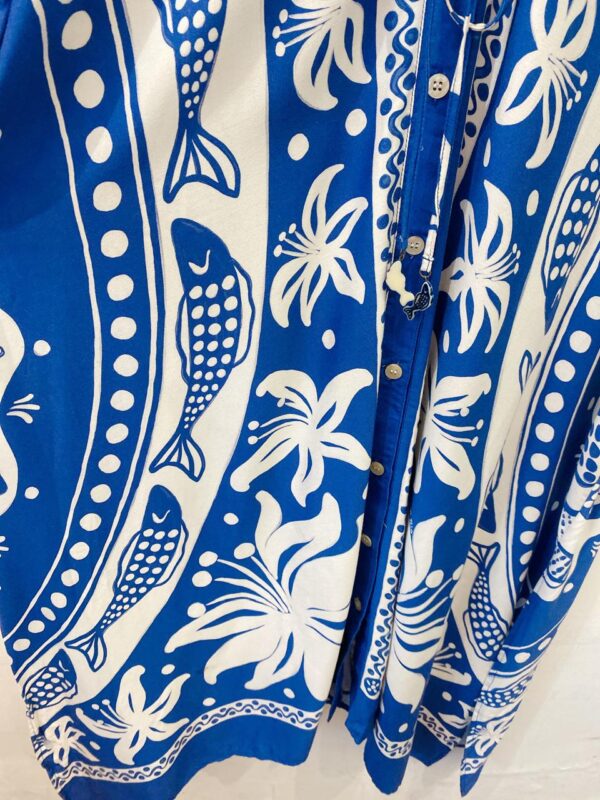 Vestido longo estampa azul Farm M - Imagem 5